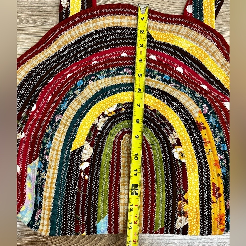 Handmade Multi-Pattern Stitched Somewhere Over the Rainbow Shoulder Bag - Picture 3 of 7